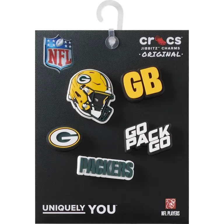 NFL Green Bay Packers 5er-Pack Jibbitz-Schuhanhänger NFL Green Bay Packers 5er-Pack Jibbitz-Schuhanhänger