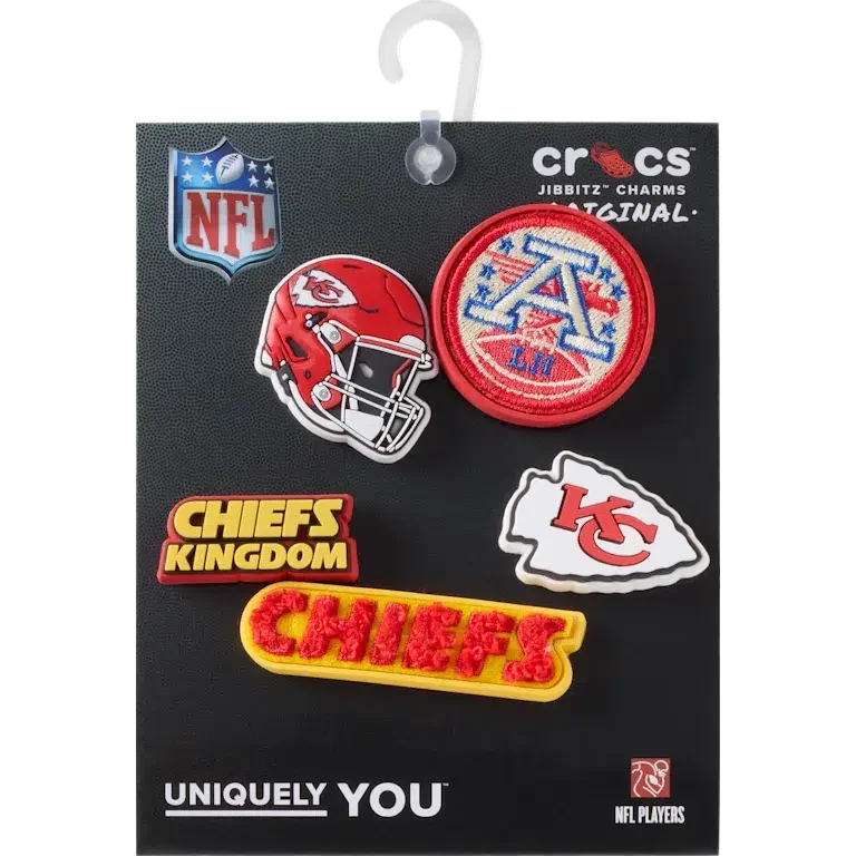 NFL Kansas City Chiefs 5er-Pack Jibbitz-Schuhanhänger NFL Kansas City Chiefs 5er-Pack Jibbitz-Schuhanhänger