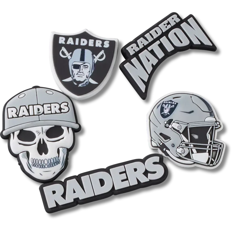 NFL Las Vegas Raiders 5er-Pack Jibbitz-Schuhanhänger NFL Las Vegas Raiders 5er-Pack Jibbitz-Schuhanhänger