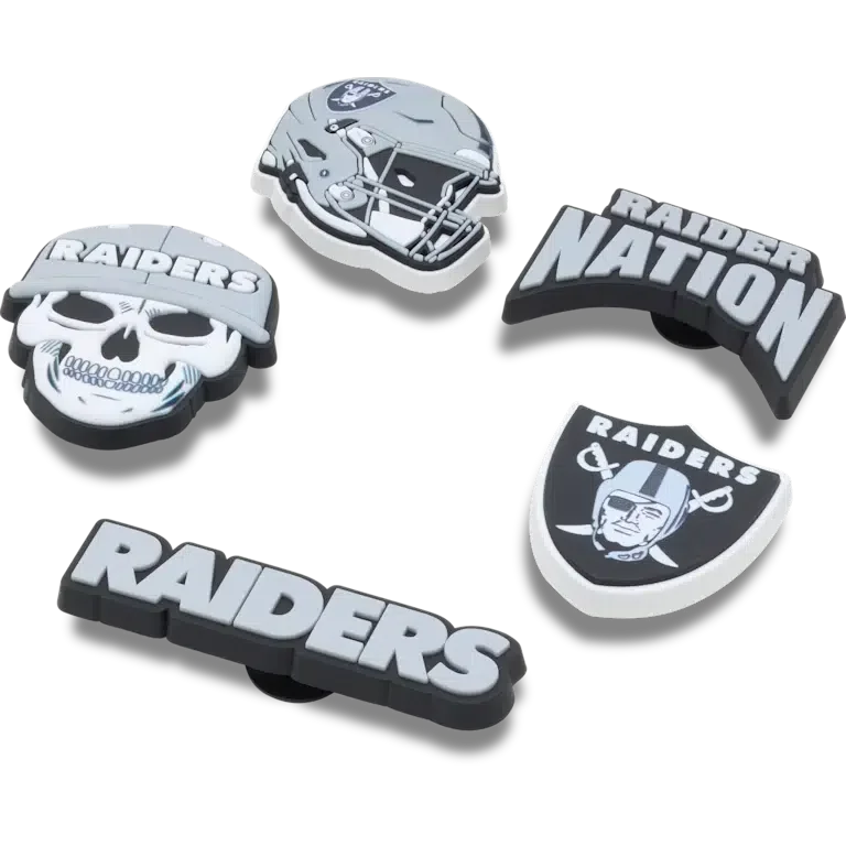 NFL Las Vegas Raiders 5er-Pack Jibbitz-Schuhanhänger NFL Las Vegas Raiders 5er-Pack Jibbitz-Schuhanhänger