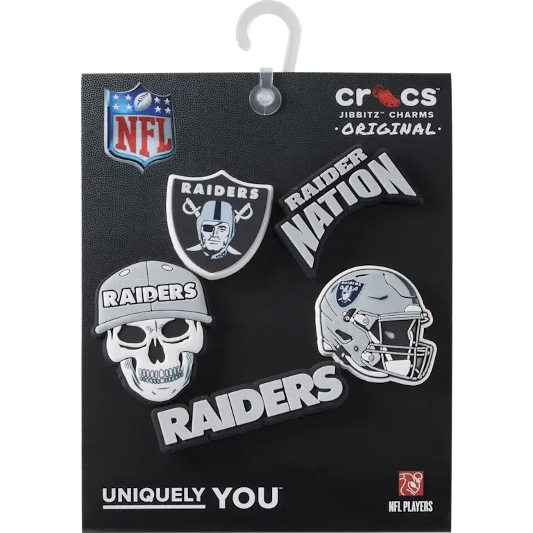 NFL Las Vegas Raiders 5er-Pack Jibbitz-Schuhanhänger NFL Las Vegas Raiders 5er-Pack Jibbitz-Schuhanhänger