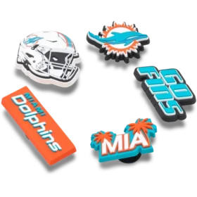 NFL Miami Dolphins 5er-Pack Jibbitz-Schuhanhänger