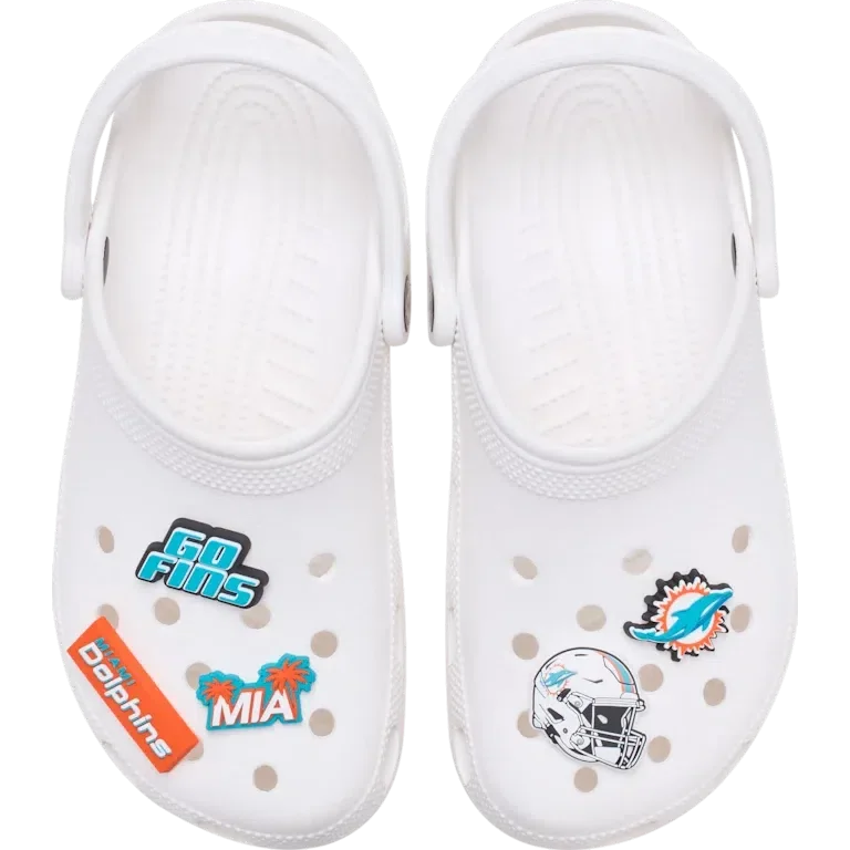NFL Miami Dolphins 5er-Pack Jibbitz-Schuhanhänger NFL Miami Dolphins 5er-Pack Jibbitz-Schuhanhänger