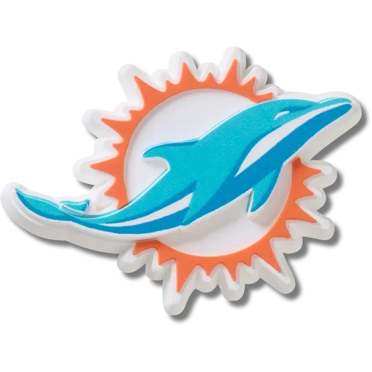 NFL Miami Dolphins Logo Jibbitz™-Anstecker NFL Miami Dolphins Logo Jibbitz™-Anstecker