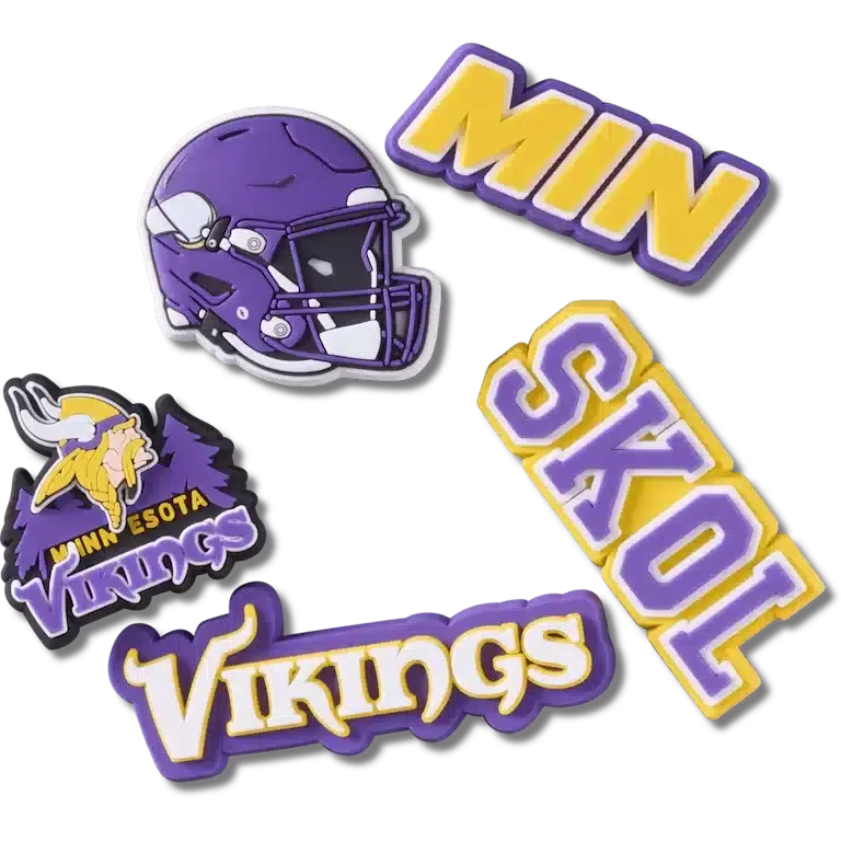 NFL Minnesota Vikings 5er-Pack Jibbitz-Schuhanhänger NFL Minnesota Vikings 5er-Pack Jibbitz-Schuhanhänger