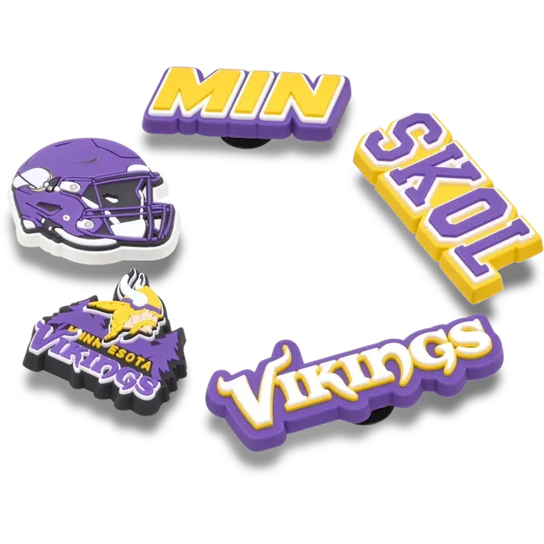 NFL Minnesota Vikings 5er-Pack Jibbitz-Schuhanhänger NFL Minnesota Vikings 5er-Pack Jibbitz-Schuhanhänger