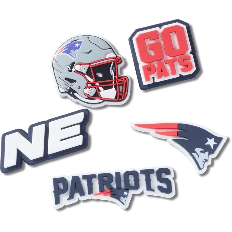 NFL New England Patriots 5er-Pack Jibbitz-Schuhanhänger NFL New England Patriots 5er-Pack Jibbitz-Schuhanhänger