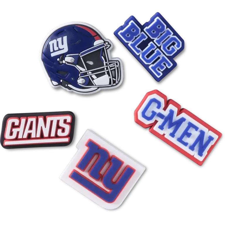 NFL New York Giants 5er-Pack Jibbitz-Schuhanhänger NFL New York Giants 5er-Pack Jibbitz-Schuhanhänger