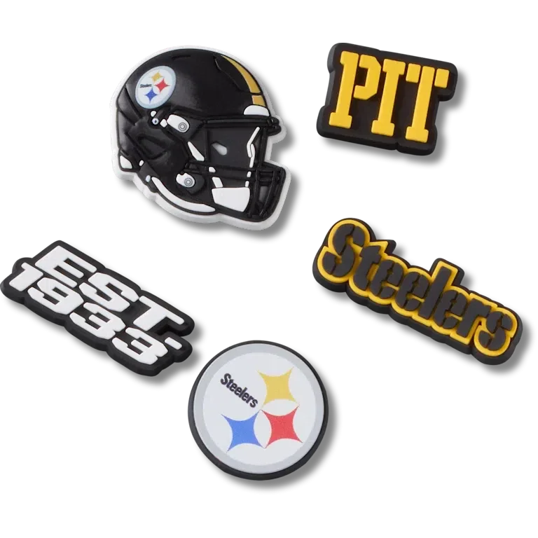 NFL Pittsburgh Steelers 5er-Pack Jibbitz-Schuhanhänger NFL Pittsburgh Steelers 5er-Pack Jibbitz-Schuhanhänger