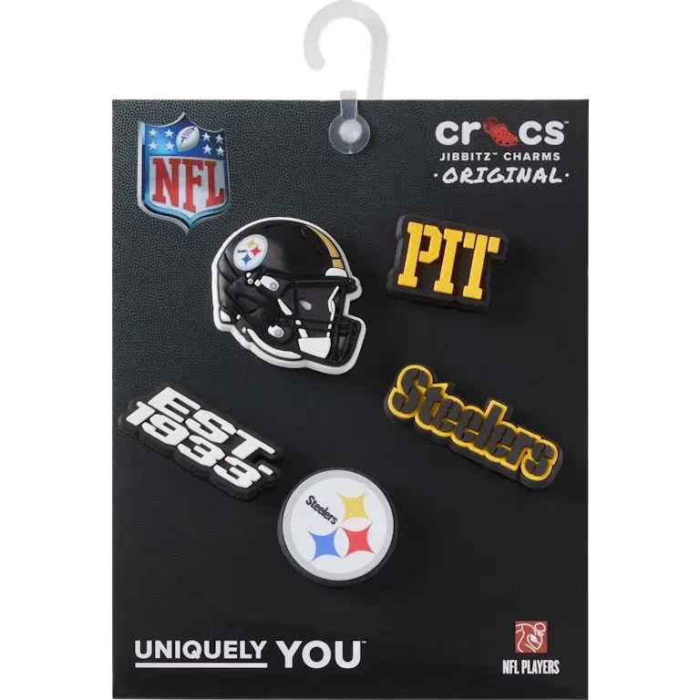 NFL Pittsburgh Steelers 5er-Pack Jibbitz-Schuhanhänger NFL Pittsburgh Steelers 5er-Pack Jibbitz-Schuhanhänger