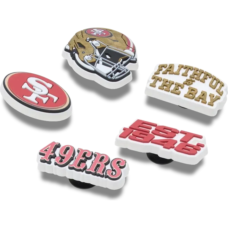 NFL San Francisco 49ers 5er-Pack Jibbitz-Schuhanhänger NFL San Francisco 49ers 5er-Pack Jibbitz-Schuhanhänger