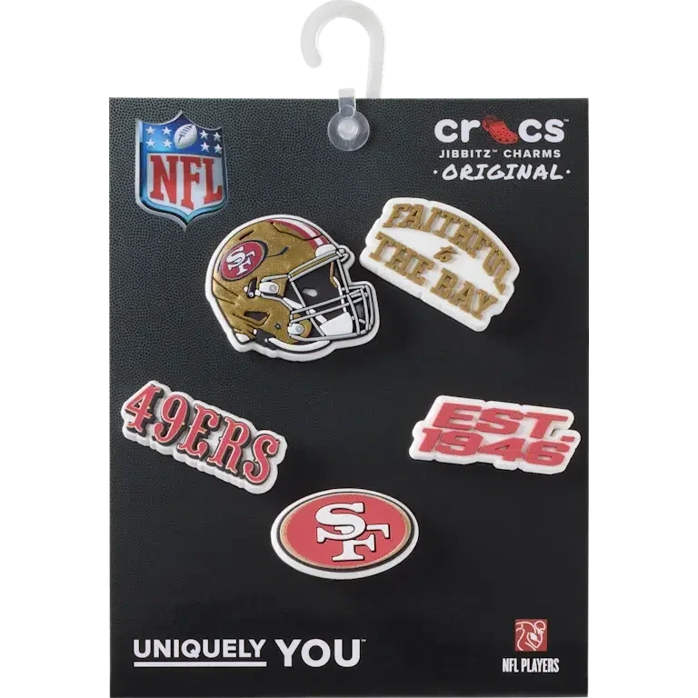 NFL San Francisco 49ers 5er-Pack Jibbitz-Schuhanhänger NFL San Francisco 49ers 5er-Pack Jibbitz-Schuhanhänger