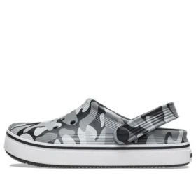 Off Court Printed Clogs «Grey Black White»