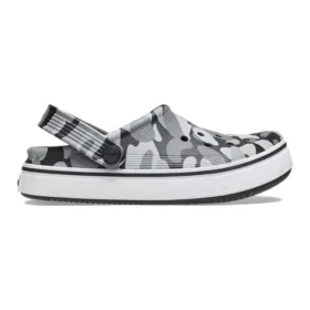 Off Court Printed Clogs «Grey Black White»