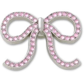 Pink Glittery Bow Jibbitz™-Anstecker