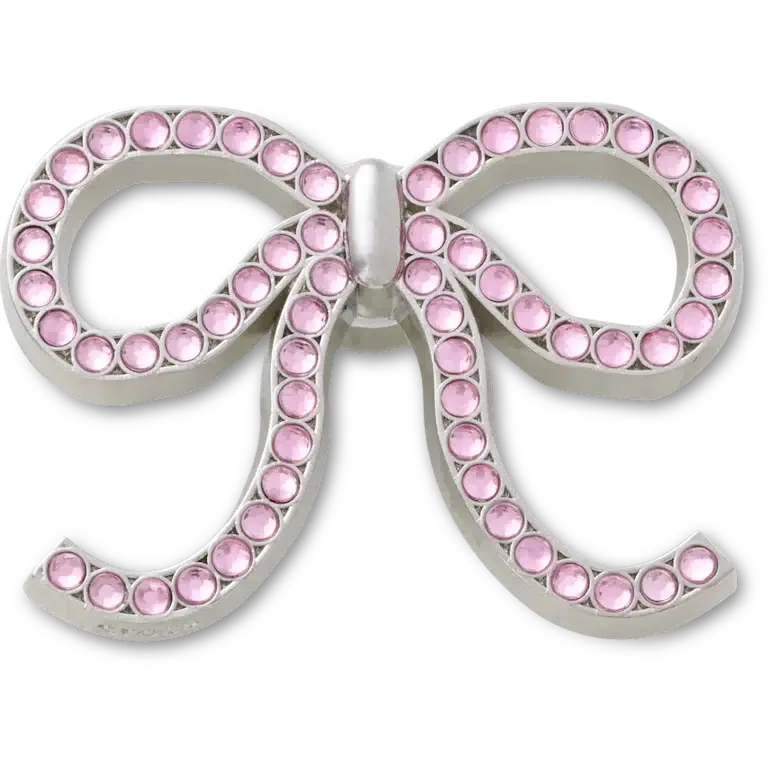 Pink Glittery Bow Jibbitz™-Anstecker Pink Glittery Bow Jibbitz™-Anstecker
