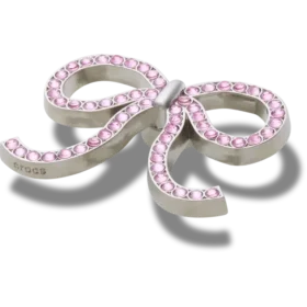 Pink Glittery Bow Jibbitz™-Anstecker