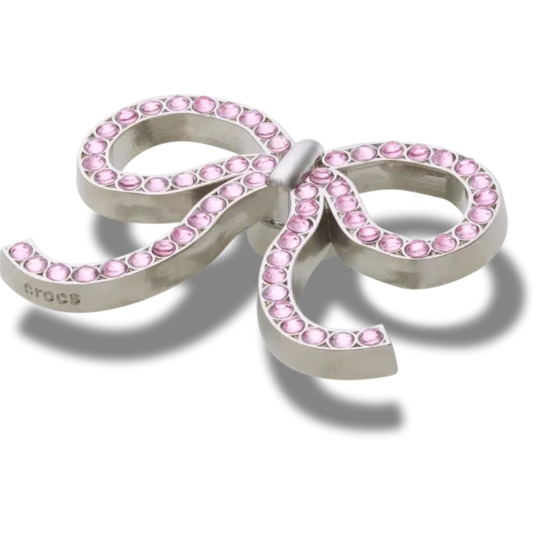 Pink Glittery Bow Jibbitz™-Anstecker Pink Glittery Bow Jibbitz™-Anstecker