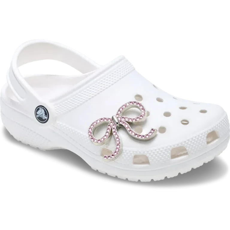 Pink Glittery Bow Jibbitz™-Anstecker Pink Glittery Bow Jibbitz™-Anstecker