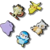 Pokémon-Mischung, 5er-Pack Jibbitz-Anstecker Pokémon-Mischung, 5er-Pack Jibbitz-Anstecker