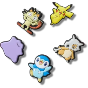 Pokémon-Mischung, 5er-Pack Jibbitz-Anstecker