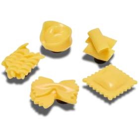 Realistische Pasta – 5er-Pack Jibbitz-Anstecker