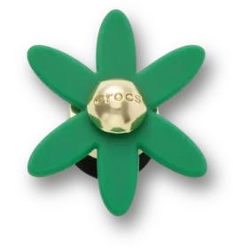 Retro-grüne Spinner-Blume Jibbitz™-Anstecker