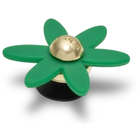 Retro-grüne Spinner-Blume Jibbitz™-Anstecker