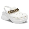 Retro-Ketten-Sandalen in Weissgold «White Gold»