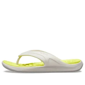 Reviva stilvolle Zehentrenner mit rundem Zehenbereich «White Yellow» Reviva stilvolle Zehentrenner mit rundem Zehenbereich «White Yellow»