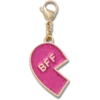 Rosa Glitter-BFF-Anhänger, linker Jibbitz-Schuhanhänger Rosa Glitter-BFF-Anhänger, linker Jibbitz-Schuhanhänger
