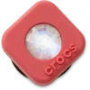 Rote quadratische Jibbitz-Anstecker aus PVC mit Smt-Edelstein Rote quadratische Jibbitz-Anstecker aus PVC mit Smt-Edelstein