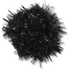 Schwarze Lametta-Pompon-Jibbitz-Anstecker Schwarze Lametta-Pompon-Jibbitz-Anstecker
