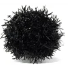 Schwarze Lametta-Pompon-Jibbitz-Anstecker Schwarze Lametta-Pompon-Jibbitz-Anstecker