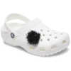 Schwarze Lametta-Pompon-Jibbitz-Anstecker Schwarze Lametta-Pompon-Jibbitz-Anstecker