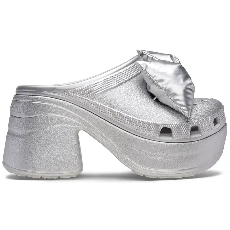 Siren Metallic Bow Clogs «Silver» Siren Metallic Bow Clogs «Silver»