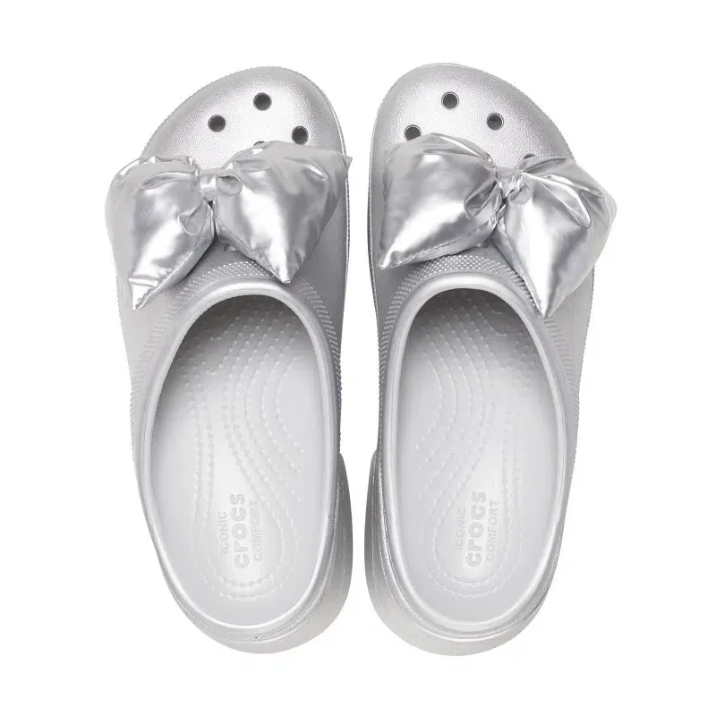 Siren Metallic Bow Clogs «Silver» Siren Metallic Bow Clogs «Silver»