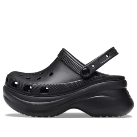 Small Whale Retro Crocs Sandalen mit dicker Sohle, schwarz