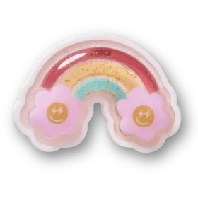 Squish-gefüllte Jibbitz-Anstecker «Gänseblümchen-Regenbogen»