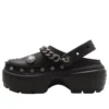 Stomp Clog mit Verzierungen «Black»