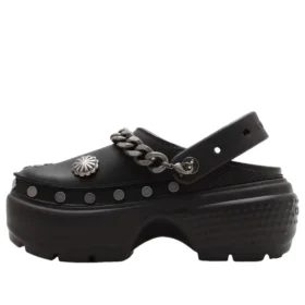 Stomp Clog mit Verzierungen «Black»