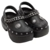 Stomp Clog mit Verzierungen «Black»