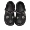 Stomp Clog mit Verzierungen «Black»