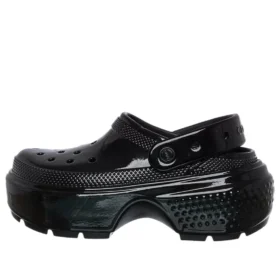 Stomp Hochglanz-Clog «Schwarz»