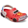 Toddler Classic Iam Feuerwehrauto-Clogs mit Riemen am Fersenbereich