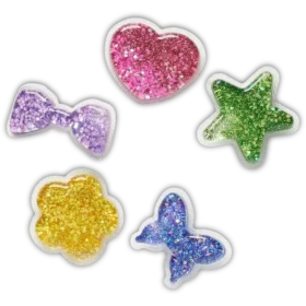 UV-reaktive Squish Jibbitz-Anstecker, 5er-Pack