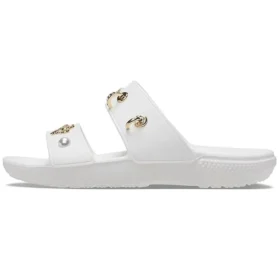 Weiche Sohle, bequeme Outdoor-Hausschuhe mit flachem Absatz, weiss