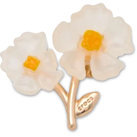 Weisse Jibbitz-Anstecker mit Blumenmotiv