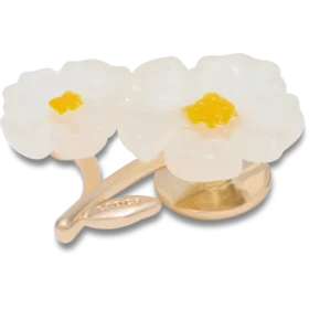 Weisse Jibbitz-Anstecker mit Blumenmotiv